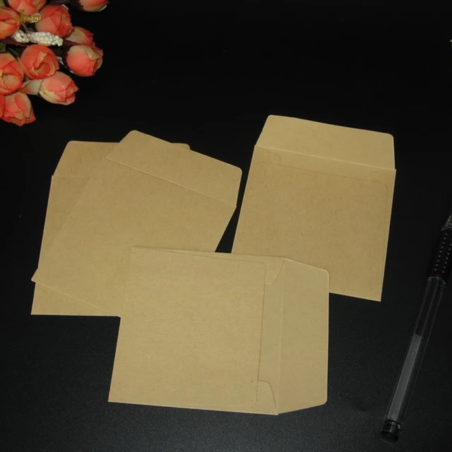 100pcs lot square 8x8cm kraft envelopes square small envelope card small envelope