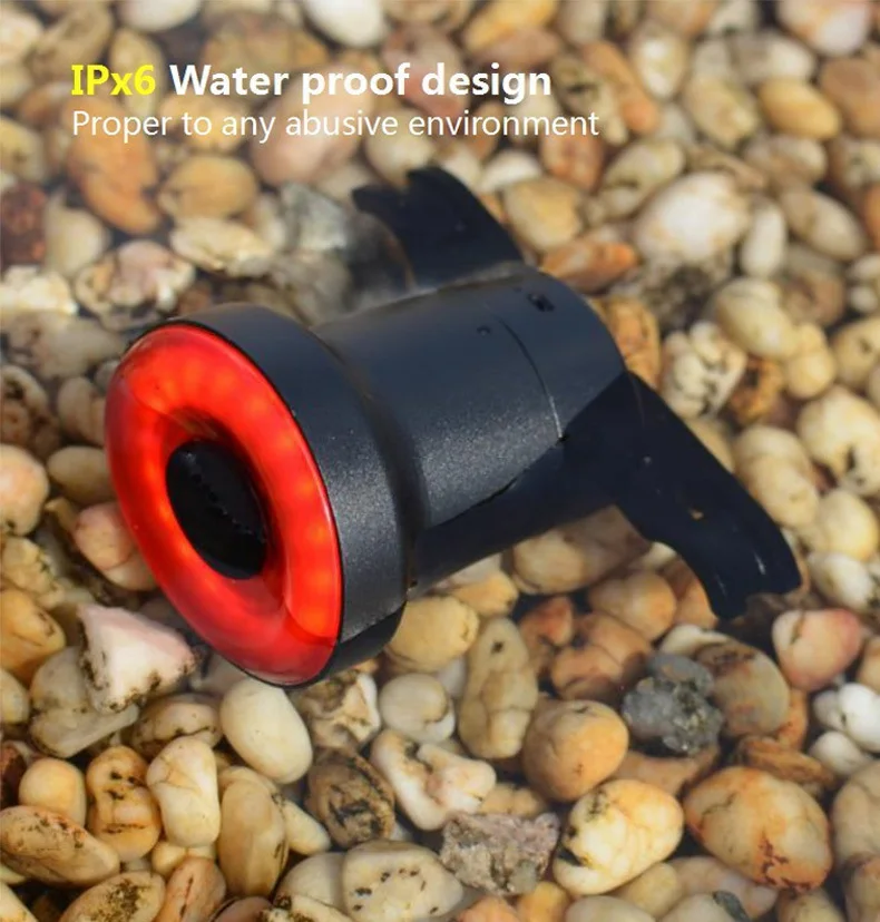 Best Usb Chargeable  XLITE100 Smart Cycle Rear Lamp W/ Braking Light Auto/Manual Control Up to 50Hrs Burning Time Alloy Housing 7