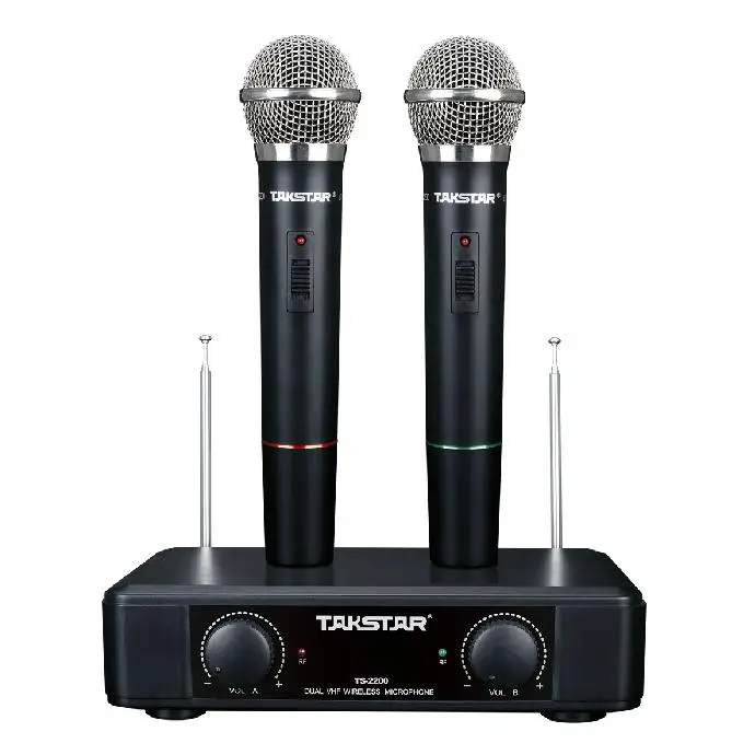 

Takstar TS-2200 Dual Handheld VHF Wireless Microphone System use for Public speech, karaoke