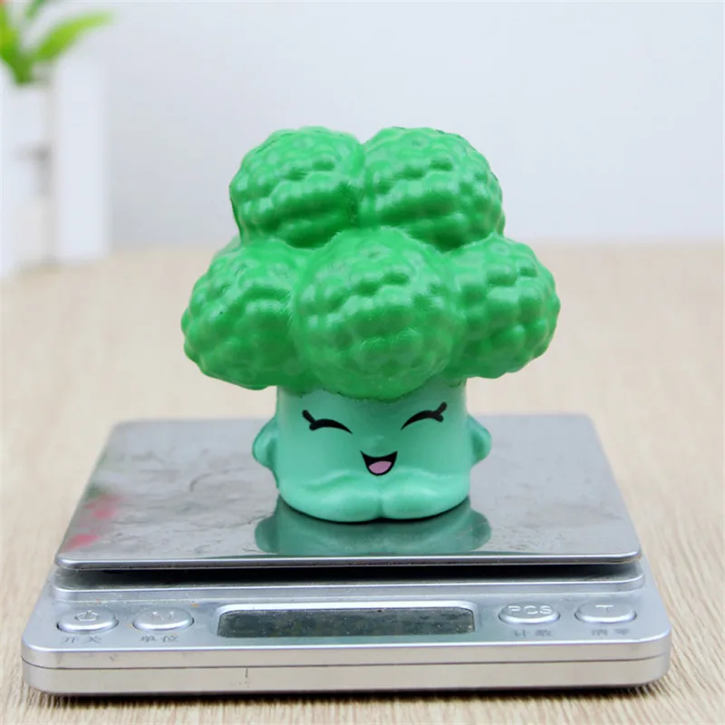 Squishy медленно поднимающийся анти-стресс Kawaii Squishies Broccoli Vegetable Squeeze детские игрушки Красивая подвеска ремень Jumbo эластичный мягкий PU