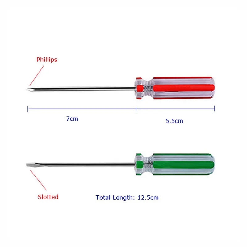2 шт./упак.) 3 мм шлицевая отвертка рhillips инструмент для ремонта магнитный наконечник отвертки 3,0 мм крестовые головки плоская набор отверток