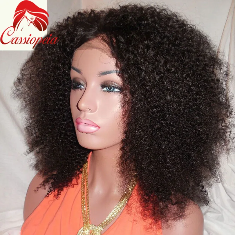 Natural Afro Lace Hair Wigs Unprocessed Virgin Afro Kinky Lace