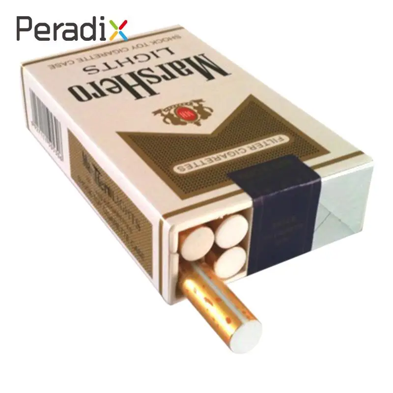 Смешной Электрический шок сигареты коробка трюк игрушки День Дурака Универсальный Белый