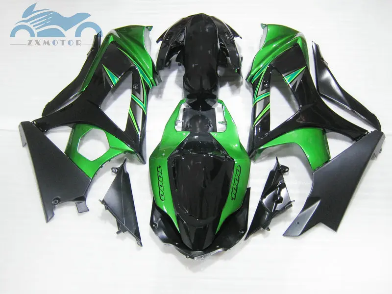Пользовательские мотоцикл обтекатель набор для Suzuki GSXR 1000 2007 2008 GSXR1000 K7 K8 ABS Пластиковые обтекатели комплект 07 08 зеленый черный