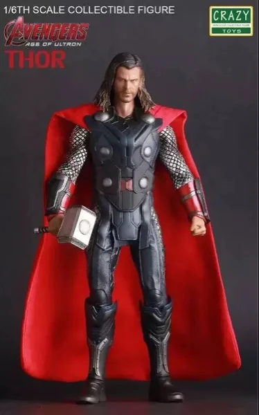 

Crazy Toys Movie Marvel the Avengers 3 Thor PVC Action Figure Thor WIth hammer Collectible Model doll Toy child kids gift
