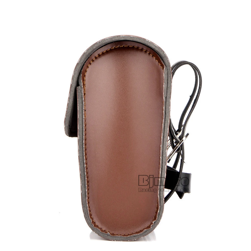 Universal Motorcycle Saddle Luggage Leather Bag Storage For Harley (4)