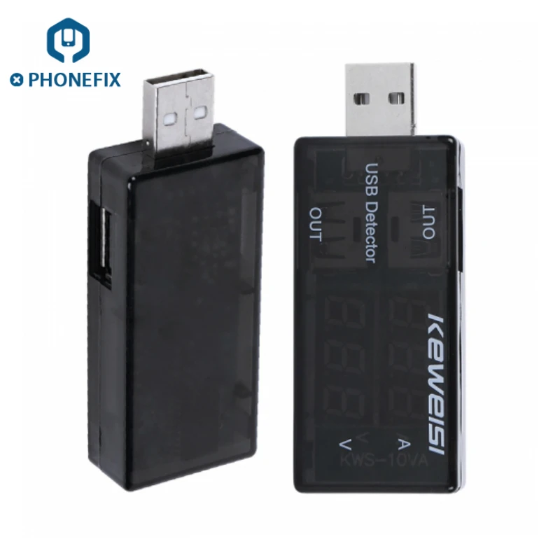 PHONEFIX ЖК-дисплей Ток Напряжение зарядное устройство Емкость тестер USB зарядное устройство Доктор мощность метр текст вольтметр для мобильного телефона ремонт