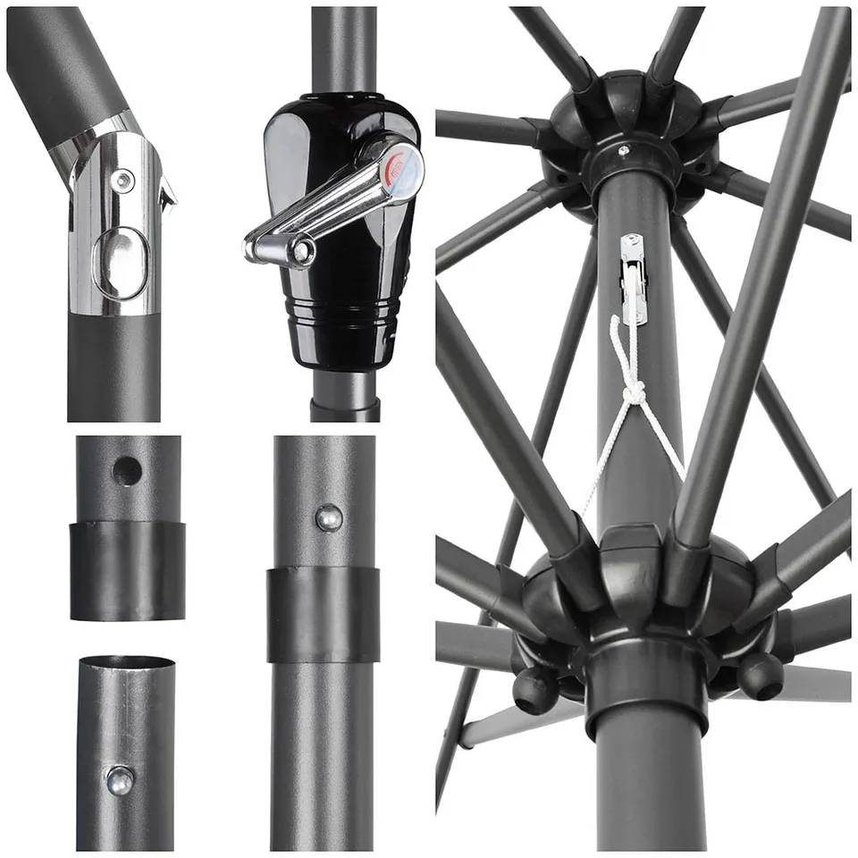 Yescom 10ft 8 Rib Outdoor Patio Umbrella Market Valance Crank Handle Tilt Pool Aliexpress