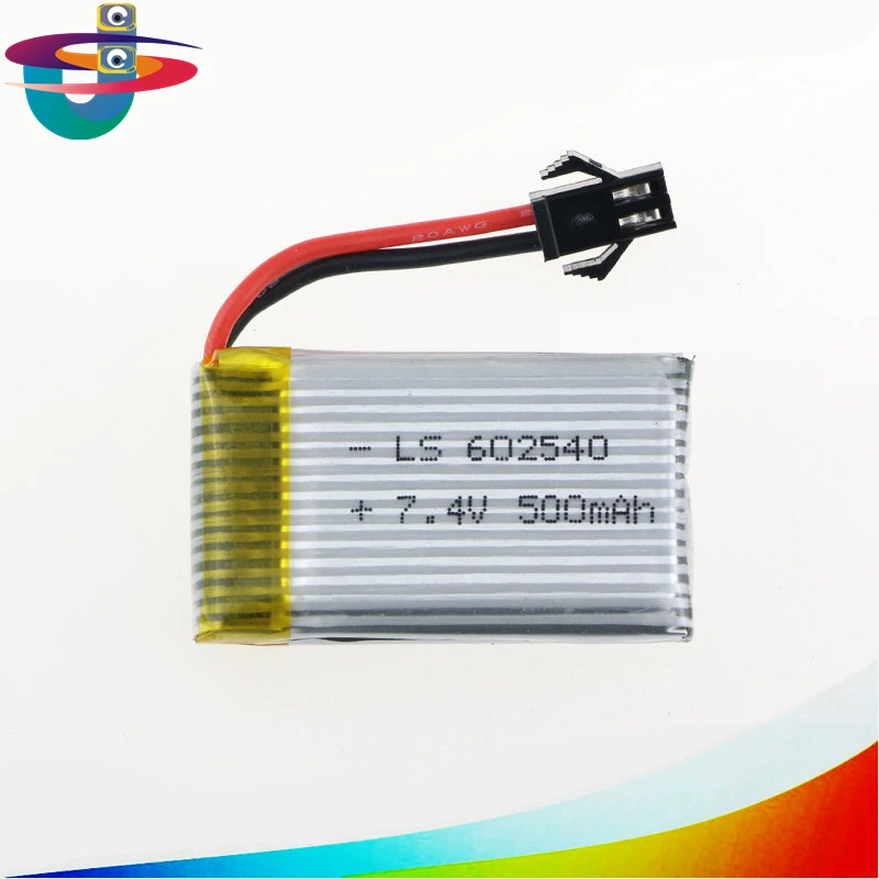 Одна деталь 7 4 V 500 mAh Lipo батарея для DiFeida DFD F182 F183 H8C H8D Квадрокоптер 2S 602540 25C | Игрушки