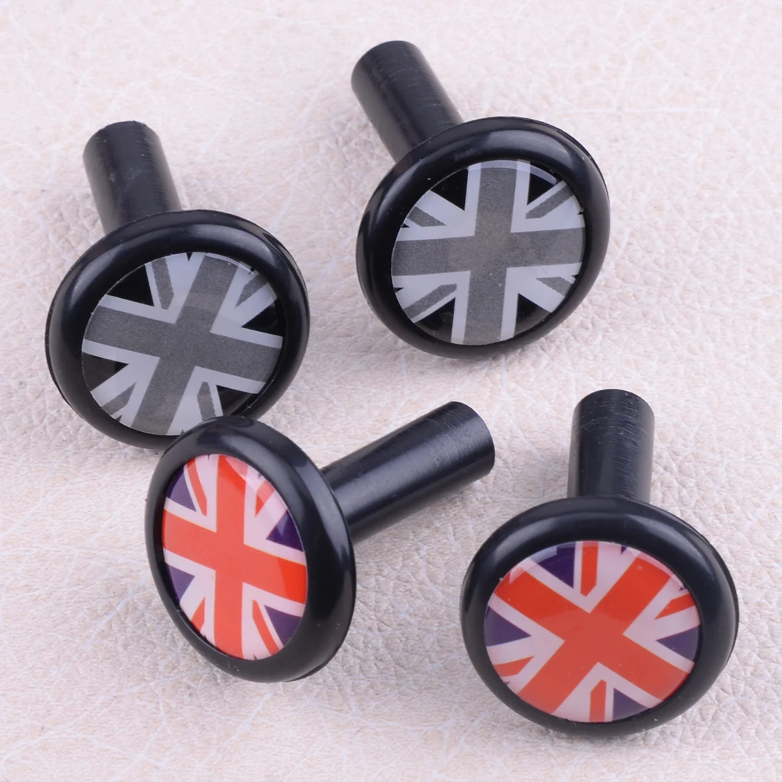 

beler 1 Pair Union Jack UK Flag Style Modified Door Lock Pin Fit For Mini Cooper Car-Styling