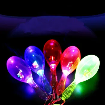 

Flashing LED Maracas Light Up Shaking Maracas Kids Toys Glowing Shaking Toys Gift Birthday Halloween Glow Party Supplies