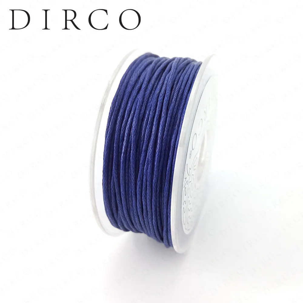 Вощеный хлопковый шнур 1 мм 20 м/рулон для изготовления ювелирных изделий ручной работы браслет ожерелье Одежда Аксессуары Бисероплетение нити - Цвет: Blue    20JW10