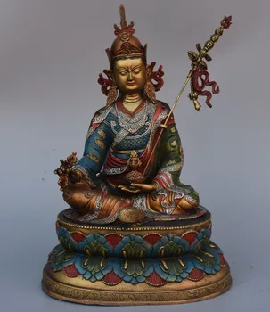 

christmas 14 Tibet Buddhism fane Bronze Painting Guru Padmasambhava Rinpoche Buddha Statue halloween