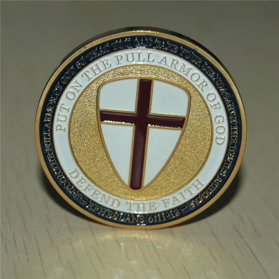 NEW Female Put On The Full Armor Of God Defend The Faith Challenge Coin (4)