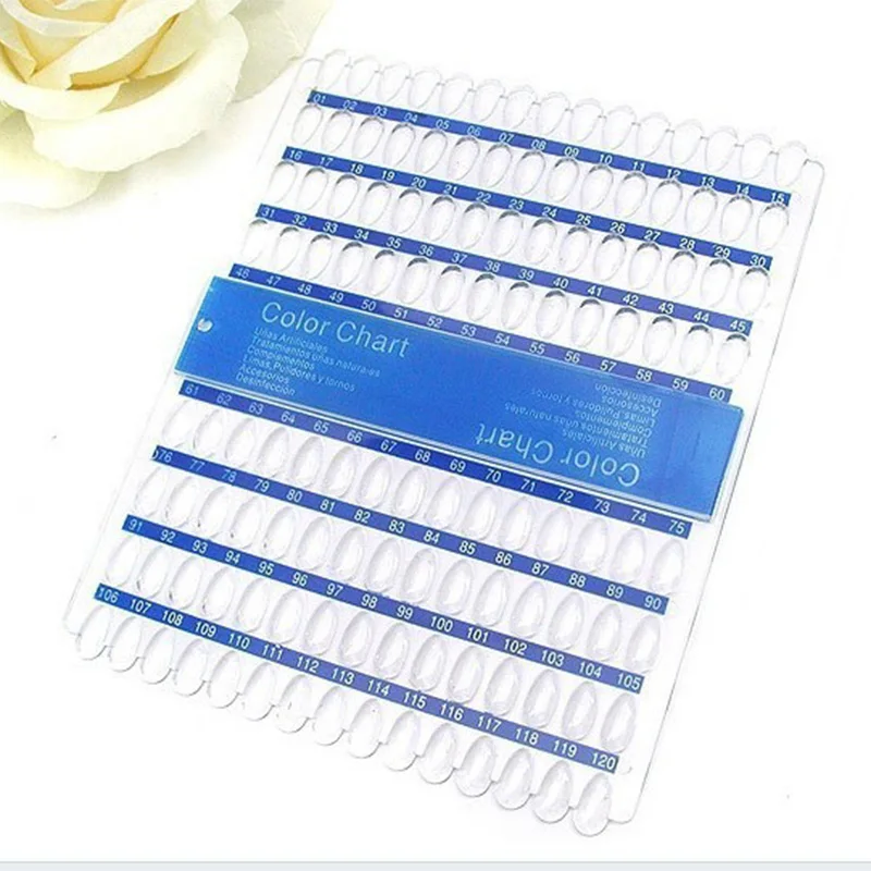 

120 tips art display colors chart, New Salon DIY Polish Nail Art Design Practice Display Palette Tool