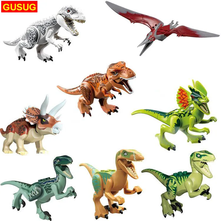

GUSUG 8pcs 77001 World Park Dinosaur Bricks Figures Building Blocks Super Heroes Best Gift Baby Toys