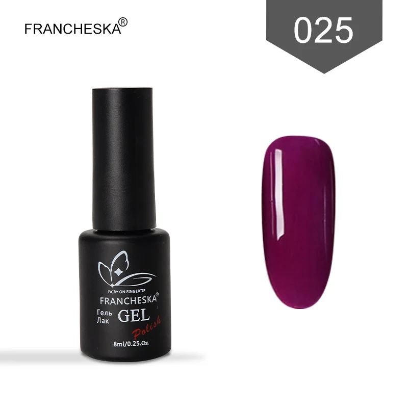 Франческа 8 мл Гель-лак для ногтей маникюр Гибридный гвоздь гель УФ Цвета Вернис Устойчивый лак для ногтей замочить гель для ногтей гель - Цвет: FR025