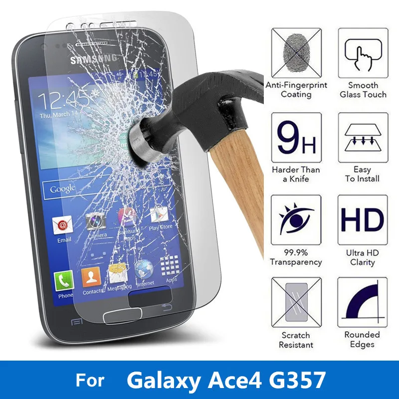 

New Premium Real Tempered Glass Screen Protector For Samsung Galaxy Ace 4 Style LTE G357 G357FZ Protective Guard Glass Film