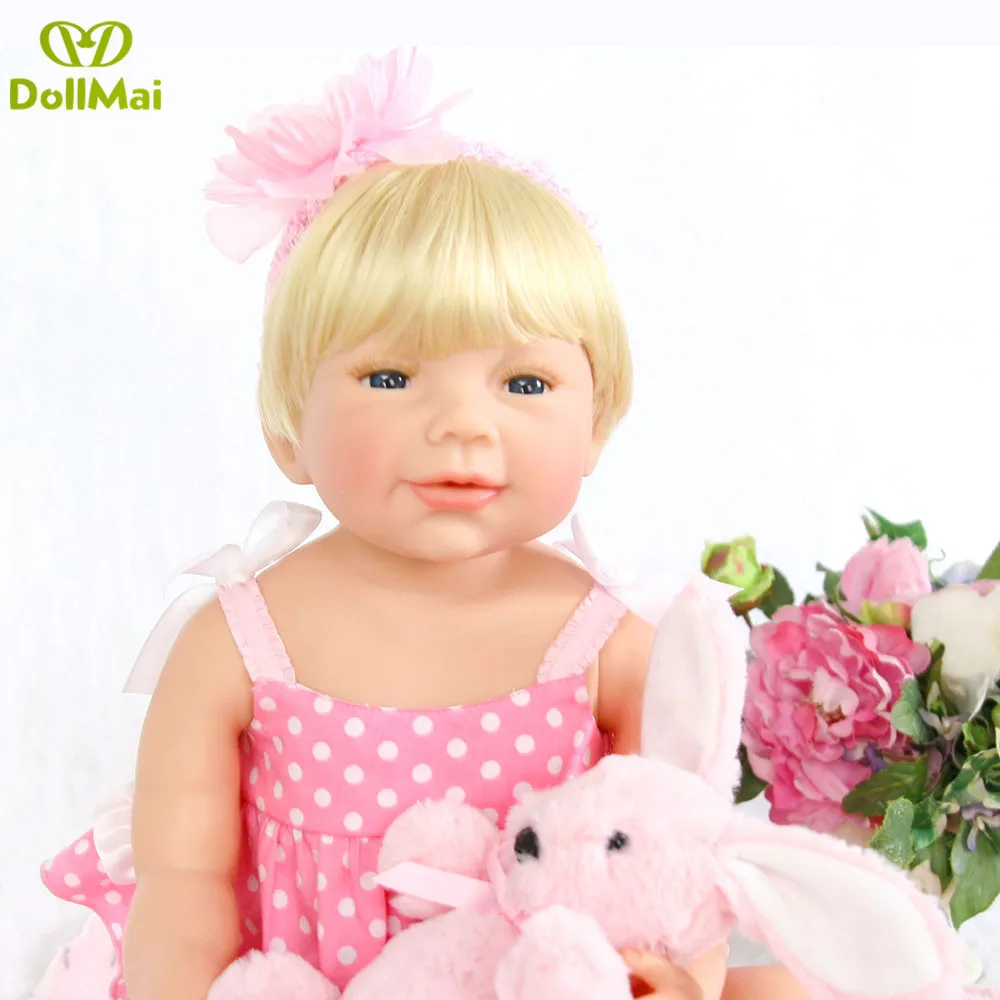 Блондинка Принцесса Анна 22in 55 см прекрасная кукла реборн все силиконовые реборн детские куклы реалистичные bebes игровой дом игрушки подарок