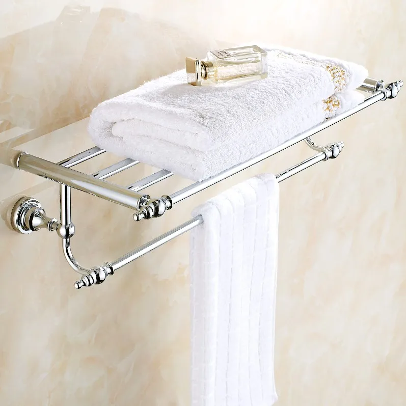 Набор аксессуаров для ванной комнаты, хромированный полированный держатель для ванной, держатель для зубной щетки, держатель для полотенец, крючок, аксессуары для ванной комнаты - Цвет: Towel Racks