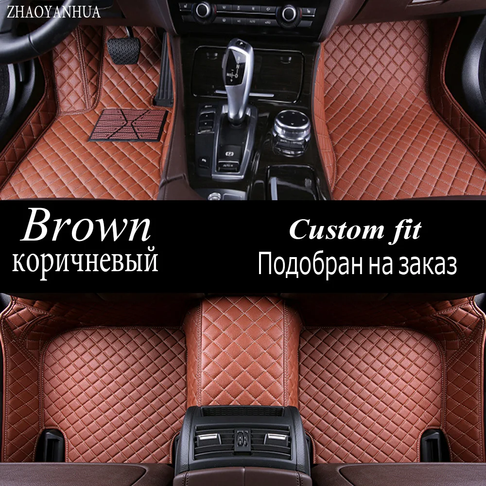 

Fox car floor mats for Ford Mondeo Ecosport Explorer Focus Fiesta car-styling leather Anti-slip carpet liners