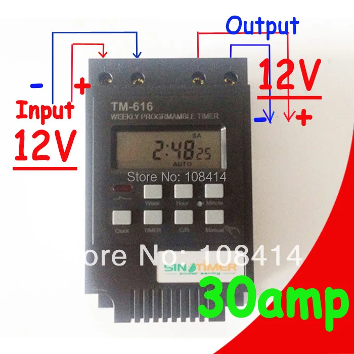 SINOTITextiles-Commande de Charge DC 12V 30 Médailles, Joli 7 Jours, 17ON/OFF, Programmable, 24h, Citations de Temps Numpopularité, Livraison Gratuite