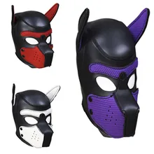 Party Mask Bondage Dog Slave Rubber Hood Headgear Fetish Sex Products Adult Games Erotic Couples Flirting Toys For Women Men Gay