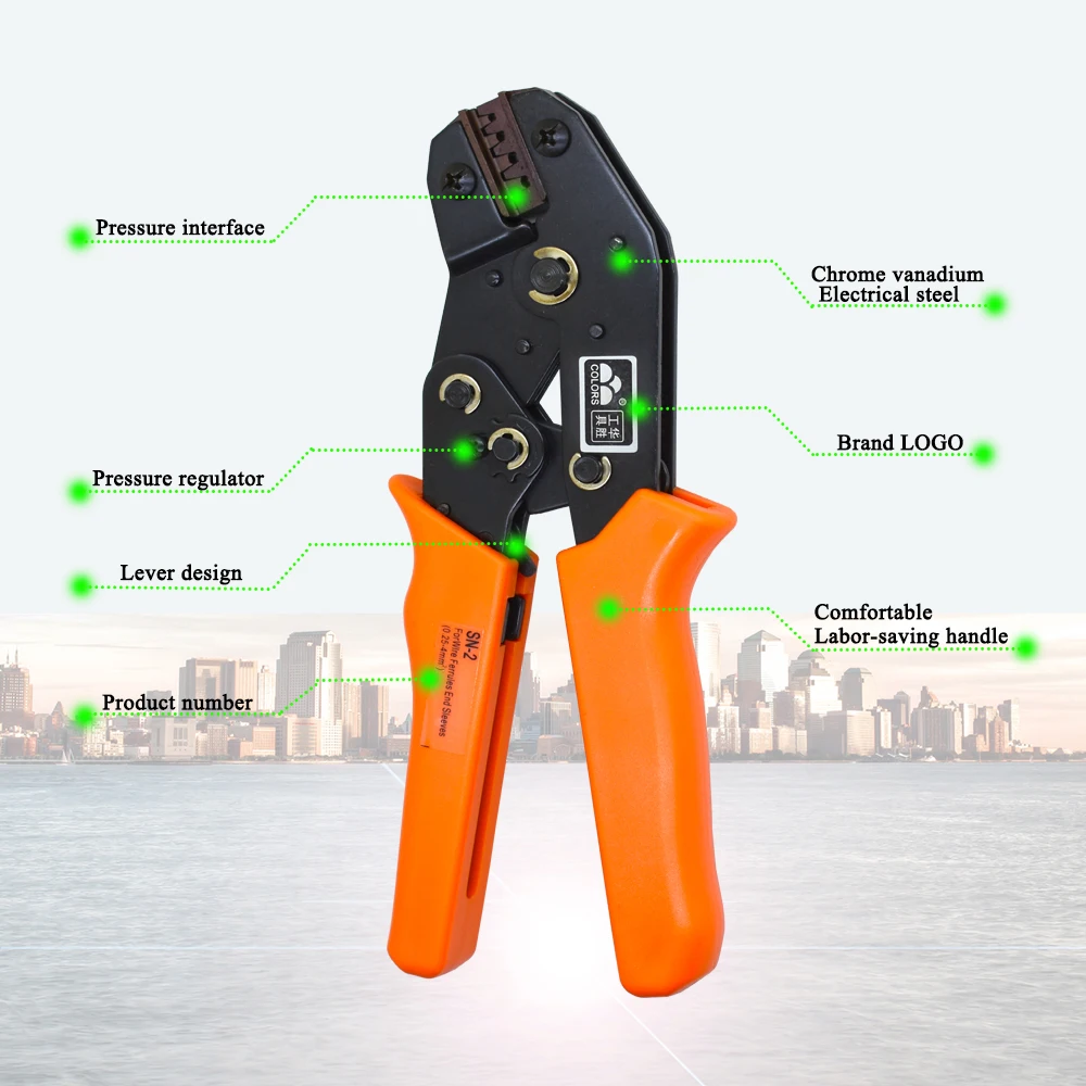 COLORS SN-2 MINI EUROP STYLE crimping tool crimping plier 0.25-6mm2 multi tool tools hands 23-10AWG