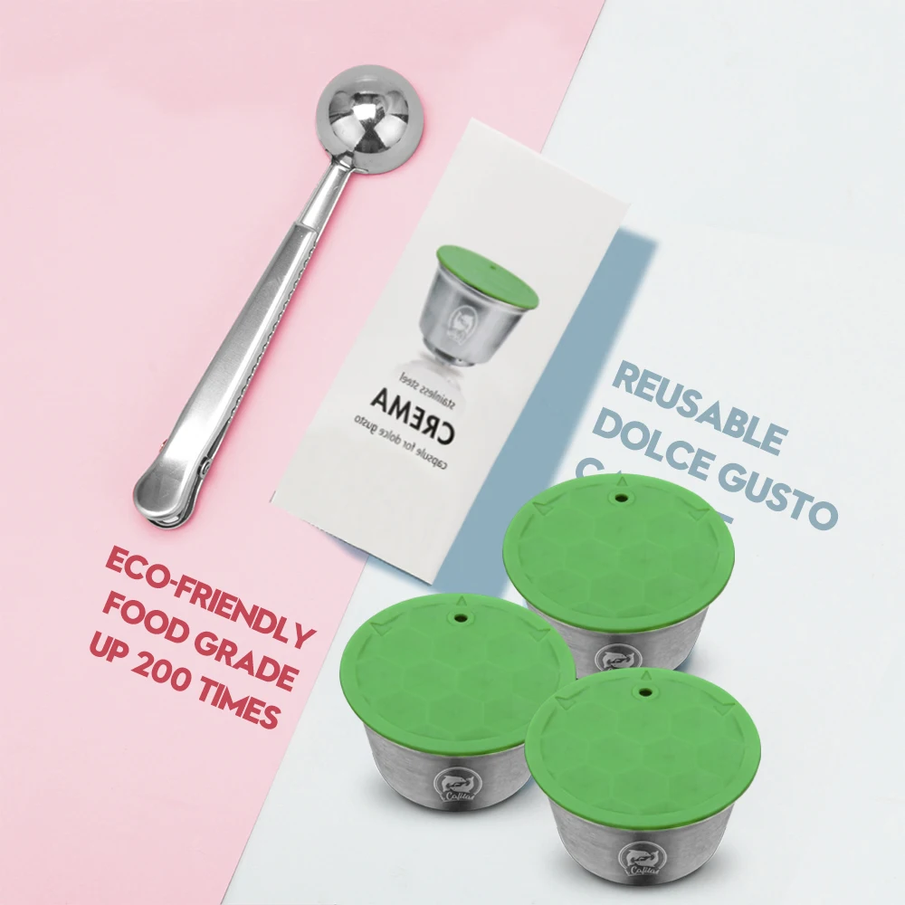 

2019 New Fashion Comfortable Multi-pattern Household Stainless Steel Coffee Filter Reusable Coffee Capsule Make For Dolce Gusto