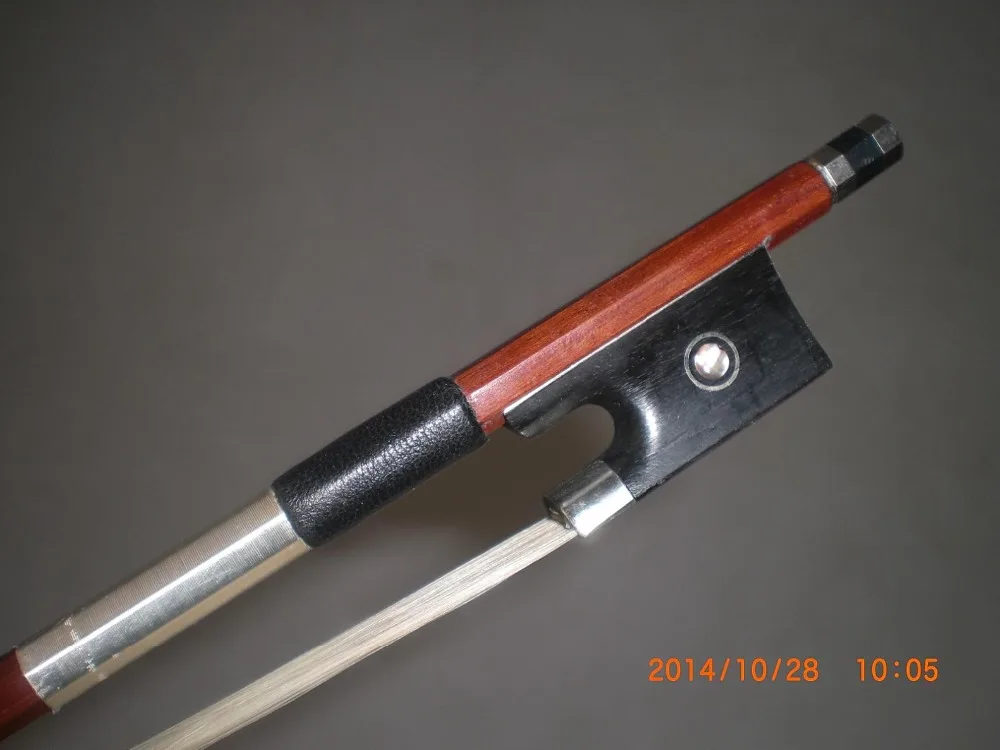 10 шт. бразильские деревянные скрипки Лук 4/4 с никелевой медью были ebony лягушка