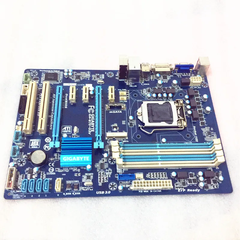 Материнская плата для Gigabyte оригинальная б/у настольного ПК разъем B75 LGA 1155 i3 i5 i7 DDR3