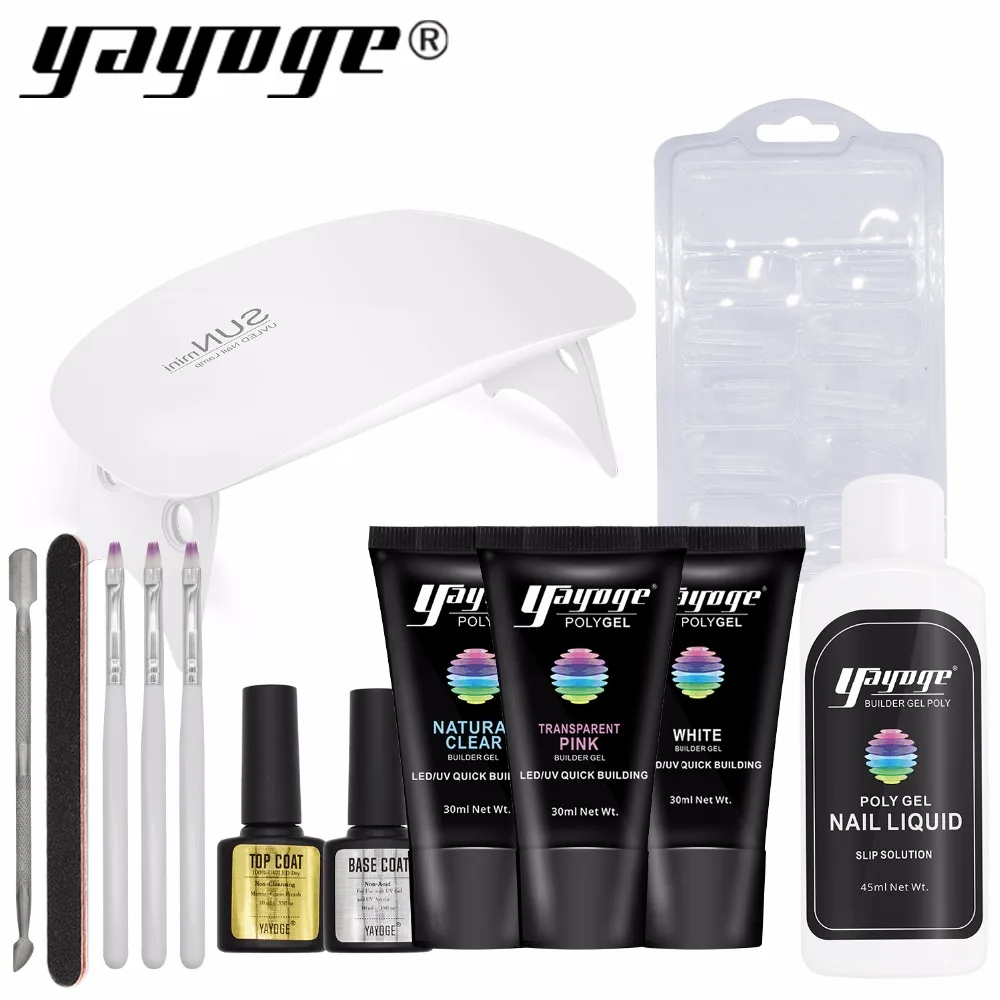 

Yayoge Poly Gel Nail Polish a Set For Nails Extension Gel Lacquer Quick Building Hard Strong Jelly UV Gel Polygel Kit