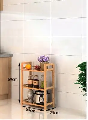 Спальня полка гостиная пол кухня хранение Nanzhu ванная комната принимаем простой Многоэтажный балкон из цельного дерева - Цвет: 3