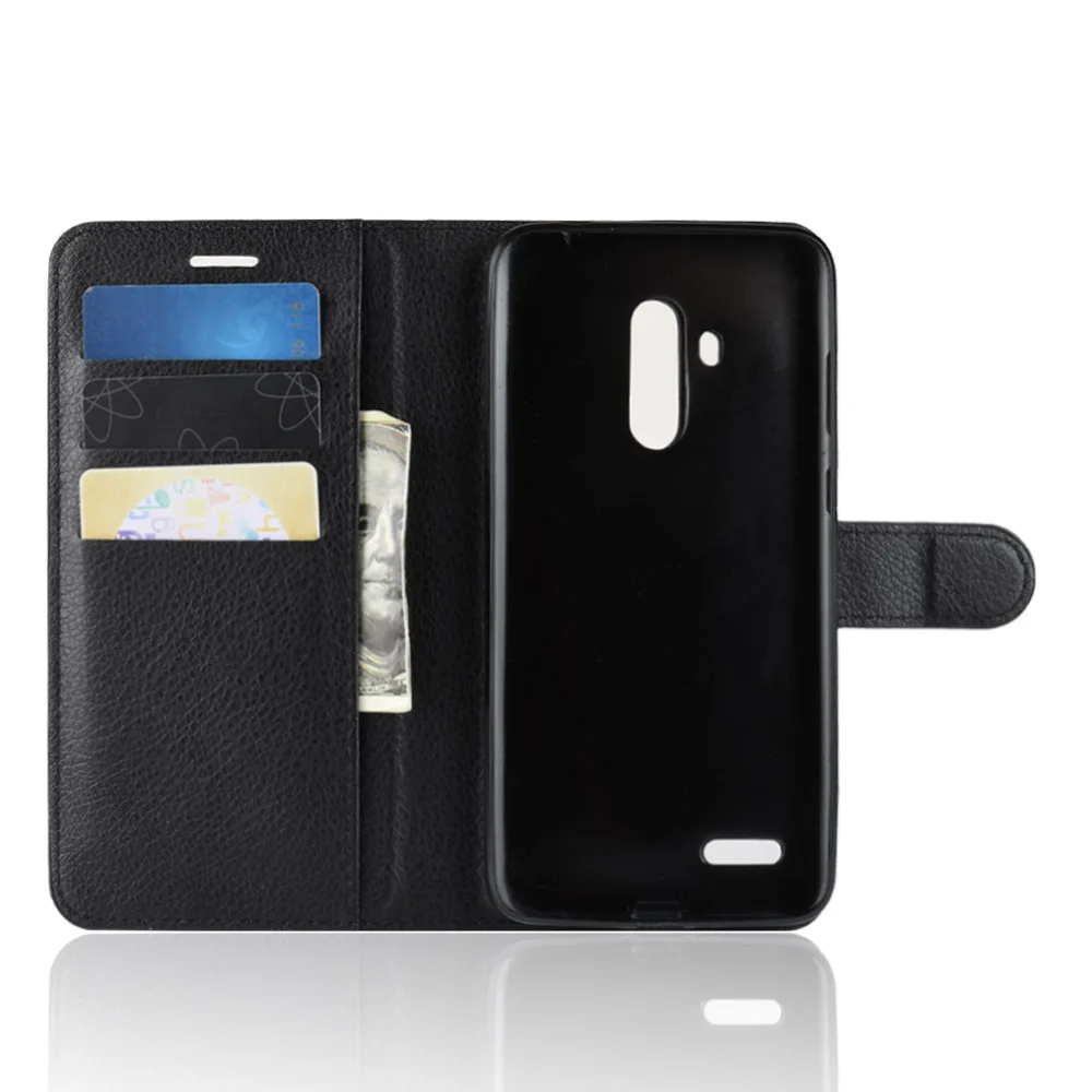 HUDOSSEN ل Leagoo T8S الفاخرة الوجه حالة PU بظهر جلدي غطاء كوكه ل Leagoo T8s 5.5 \