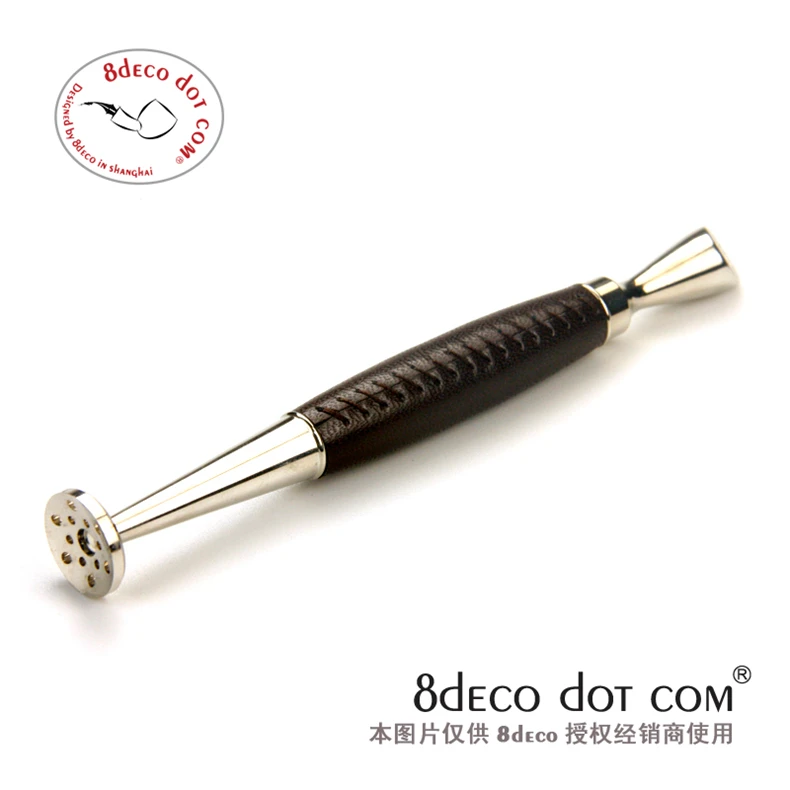 

Samurai series Authentic Pipe Tool - 8deco Black Leather Tobacco Pipe Tamper Pokers Tobacco Smoking Accessories Cleaners t477
