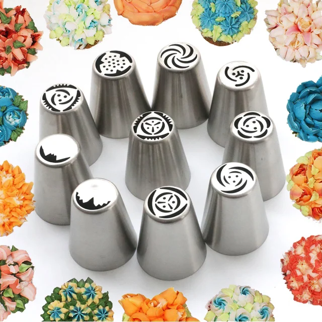 15 style 304 stainless steel russian piping tips pastry tube 1