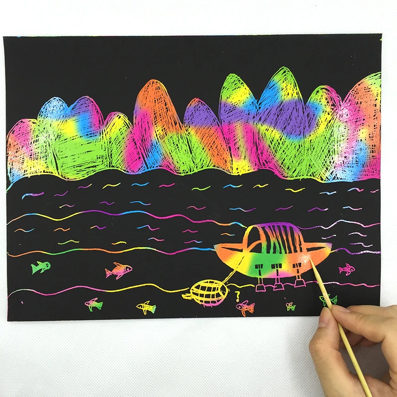 Desenho de Papel de Tamanho Imagem para Fornecedores Escola do Jardim de Infância cm do Bebê dos Miúdos Crianças Brinquedos Pintura Raspagem a4 - 28*21 Desenho 50 Pcs 8 Cheap Brinquedos p desenhar
