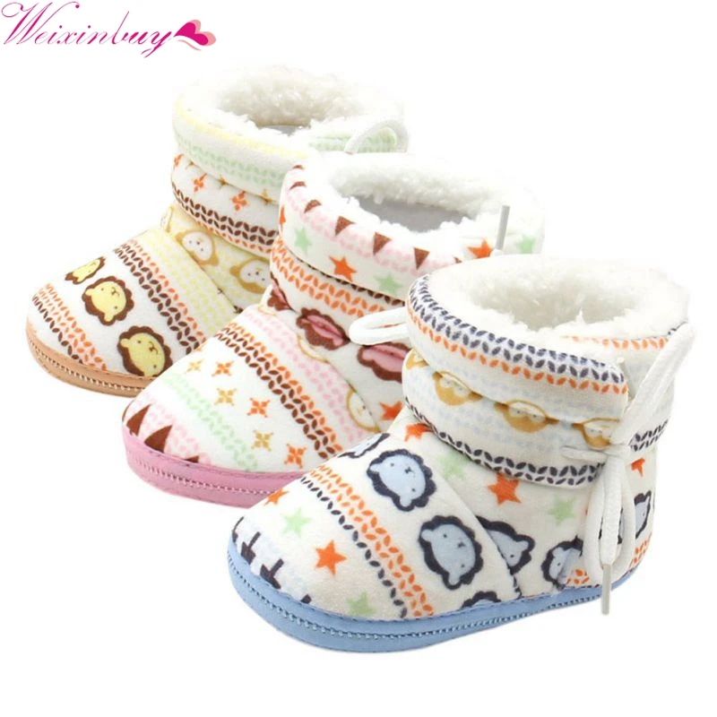 Baby Girl�s Coral Velvet Warm Baby First Walkers Winter