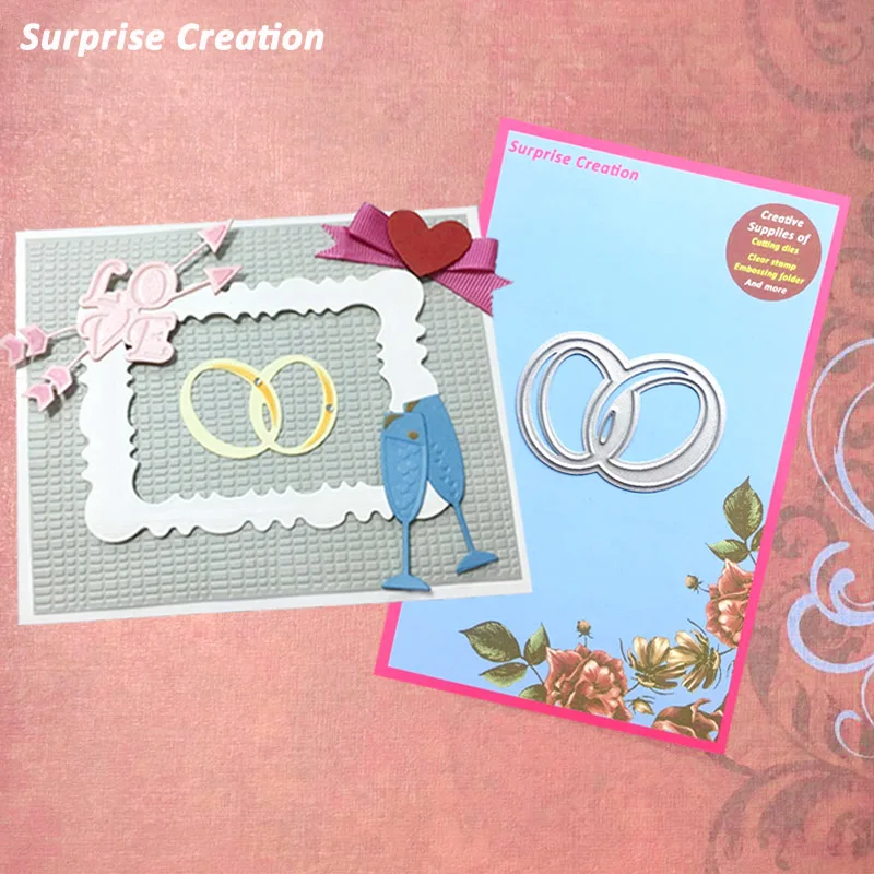 

Cutting dies Wedding Rings Scrapbook Craft Metal Dies Wedding DIY Stencil