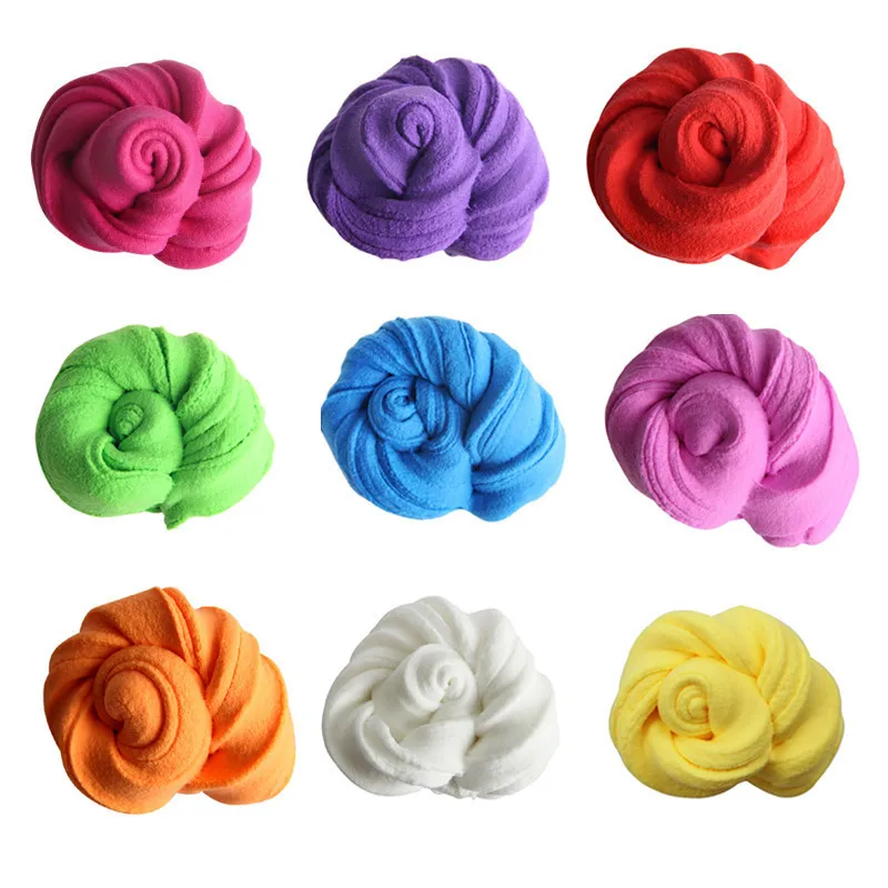

1 bag Hot Sale DIY Cotton light Clay 3D Fluffy Foam Slime Scented Stress Relief No Borax Education Craft Mud Antistress toy