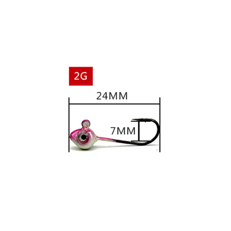 5 шт. кренк джиг голова крюк 0,5 г 1 г 2 г 3 г 4 г 5 г джиг свинцовый крючок для рыбалки голова крюк для мягкой приманки приманка для пресной воды соленой рыбалки - Цвет: 2G