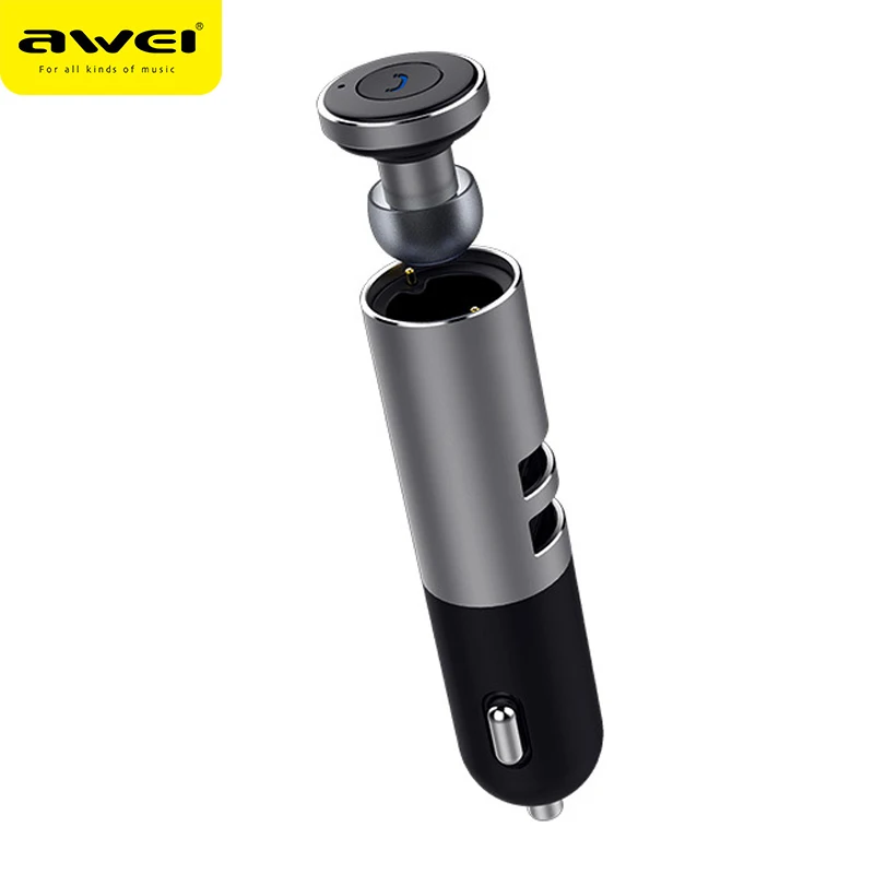 AWEI A870BL Mini Bluetooth Наушники автомобильный телефон Зарядное устройство Беспроводной