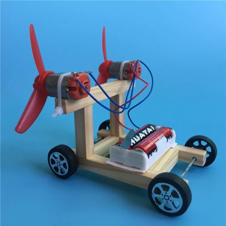 

Model Electric Double Motor Wind Power Racing Car Handmade Assemble Creative Child DIY Science Experiment Puzzle Toy