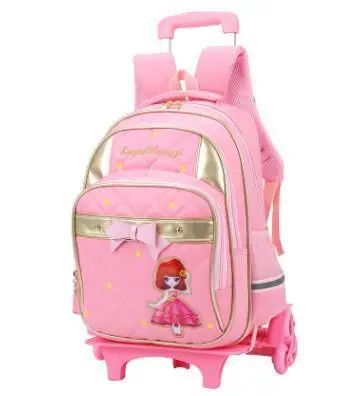 

Children Backpack Trolley School Kids Rolling Bags For Girl Wheeled Backpack School Trolley Backpack Girls Travel Trolley Bag
