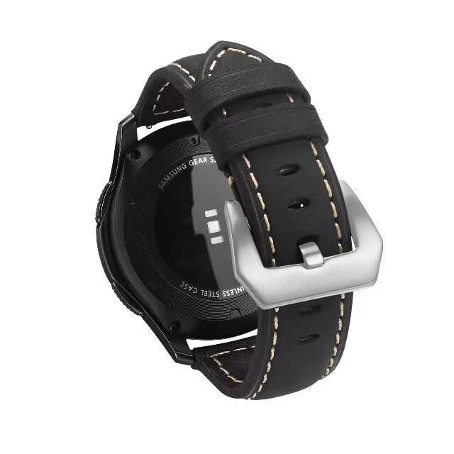 22 мм 20 мм ремешок для samsung gear sport S3 s2 классический ремень huawei gt 2 ticwatch e 1 huami amazfit bip galaxy Watch 42 мм 46 мм - Цвет ремешка: Черный