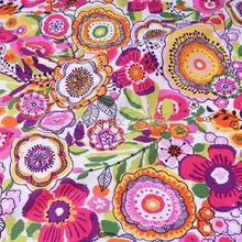 Хлопок ткань, розовый большие цветы, 150 см в ширину, средней тяжести. Для сумке или кармане, шторы, подушки и одежда, самые дешевые цены