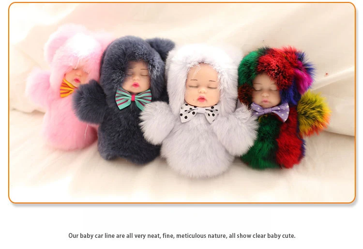 Pompom de Pelúcia Bonito do Bebê Bonecos de Pelúcia Chaveiro de Pelúcia Titular do Bebê para Meninas Novo Mini Bola Boneca Moda Crianças Macia Brinquedos Charme Mulheres 18 Pelúcia Chaveiro de Pelúcia Macia Brinquedos Charme