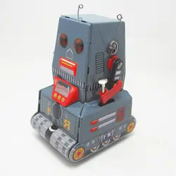 Античный Стиль Олово игрушки Роботы wind up игрушки для детей home decor металла ремесло-танк робот