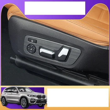 

lsrtw2017 stainless steel car seats adjuster frame trims for bmw x3 2018 2019 2020 g01