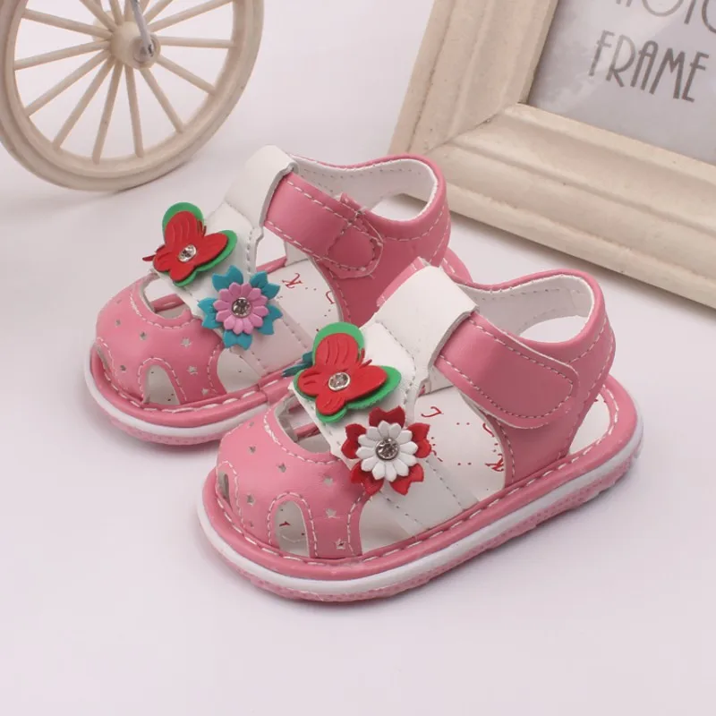 

Summer Newborn Baby Girls 3D Floral Sandals Baby Girls Shoes Non-Slip Toddlers Newborn Infant Sandals 6-18M